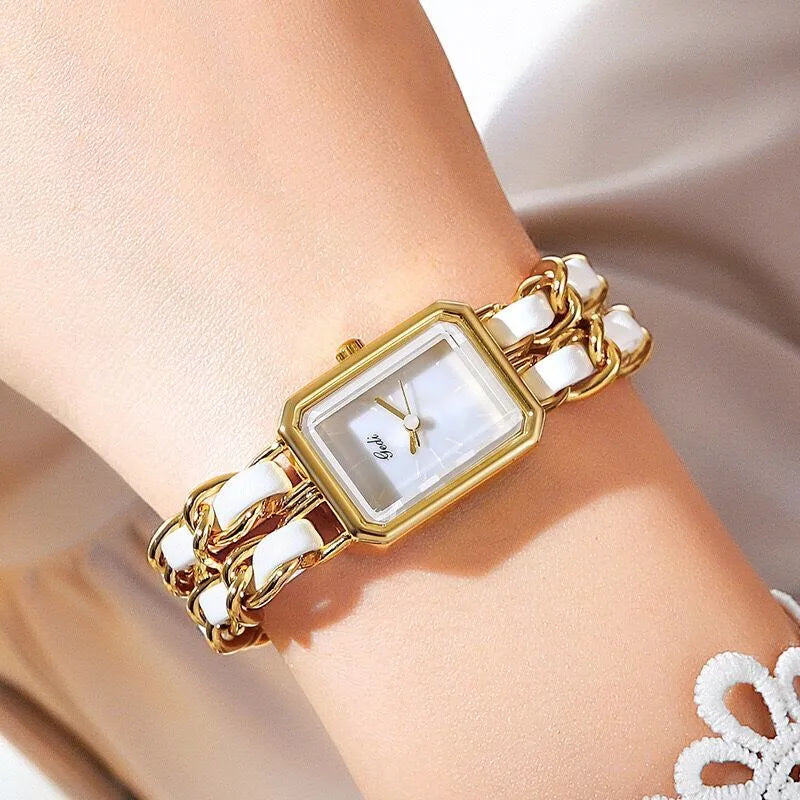 Elegant Vintage Style Geometric Jewelry Buckle Quartz Watch Women's Watches