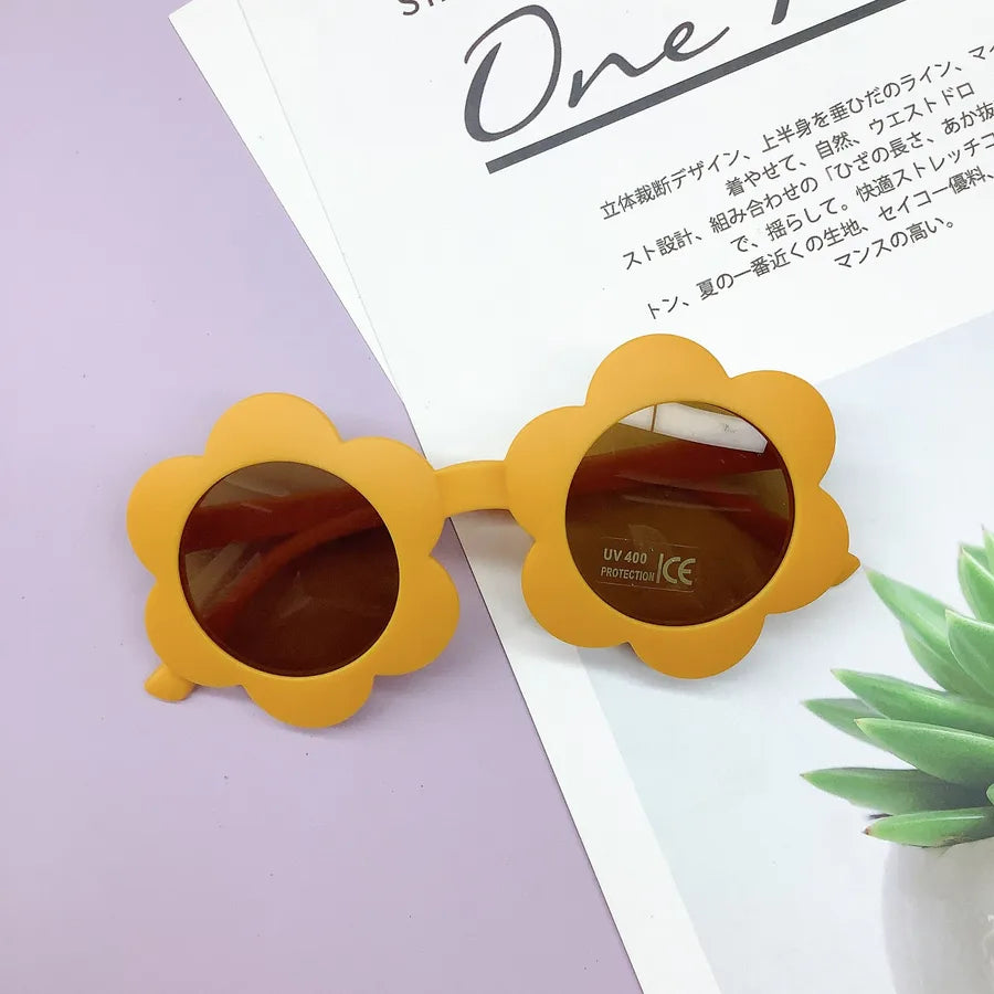 Children's Fashionable Cute Sunflower Sunglasses Baby UV Protection Multi-color Glasses Outdoor Sports Fishing Traveling Driving