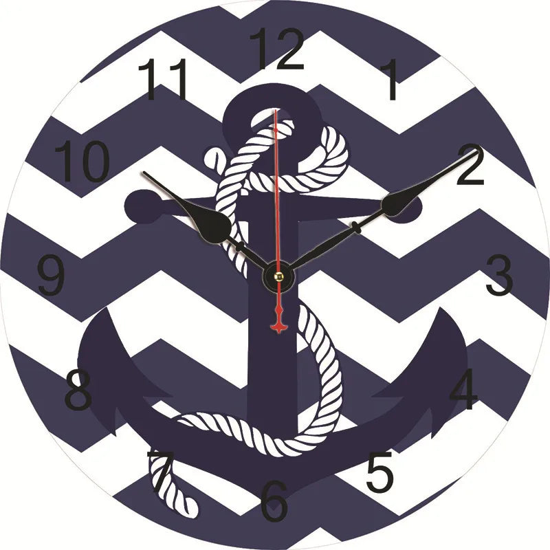 silent wall clock retro wood ocean clock wall sticker simple wall clock retro explosion hanging clock