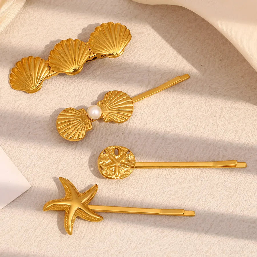 Vacation Classic Style Women's Solid Color 304 Stainless Steel Plating Hair Clip