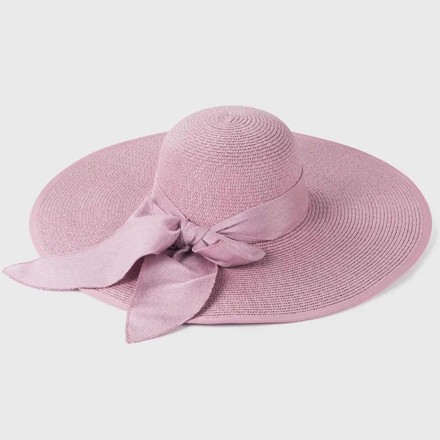 large-edge bow-knot edging straw sunscreen hat