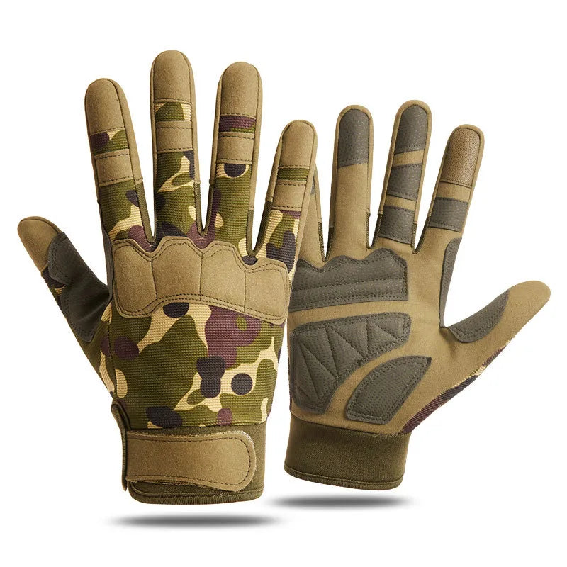 Tactical Gloves Men's Z192 Soft Shell Protective Pad Long Finger Touch Screen Fighting Non-slip Outdoor Military Fan Riding Gloves Men