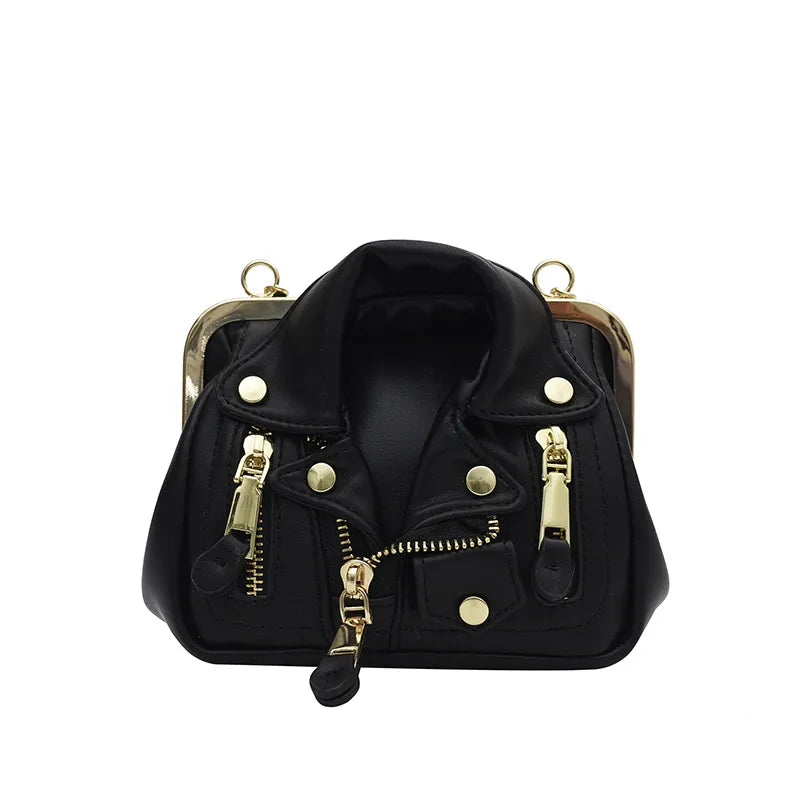 women's pu leather punk square bag