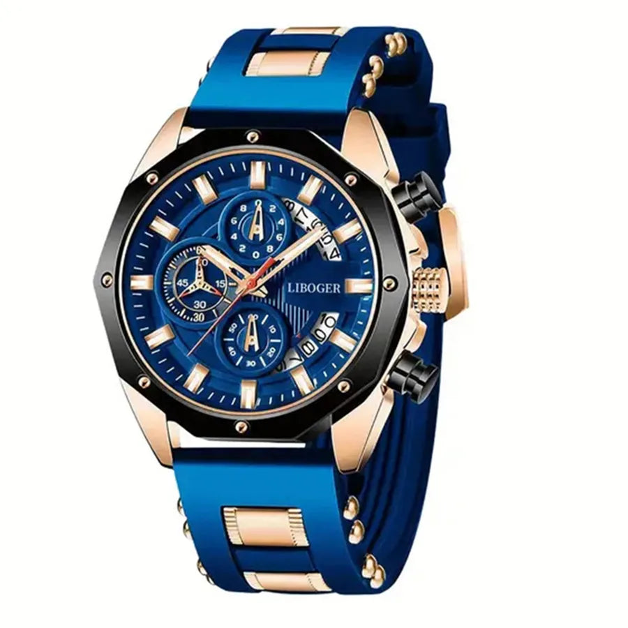 Men's quartz watches fashion silicone tape watches explosions multi-functional calendar fashion watches wholesale a generation of hair