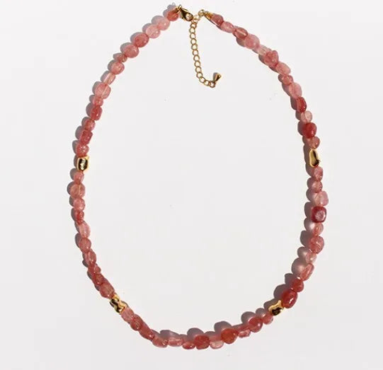 Casual Simple Style Geometric natural stone Brass Necklace In Bulk