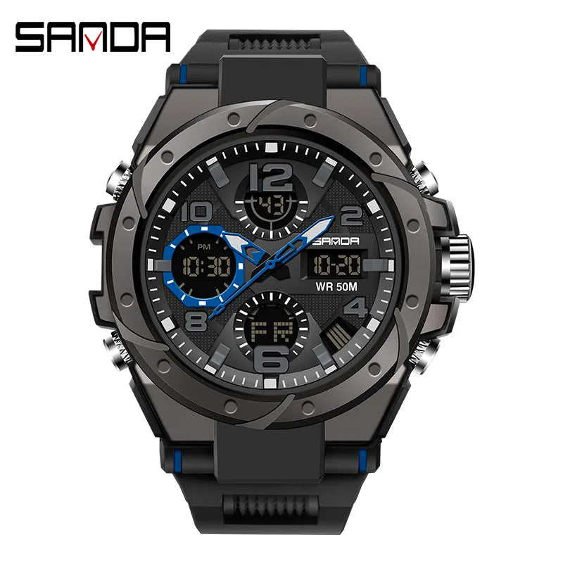modern style solid color electronic men's watches