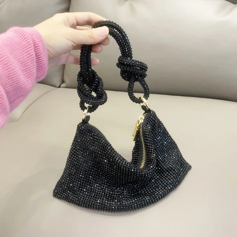 women's small polyester solid color classic style square zipper underarm bag