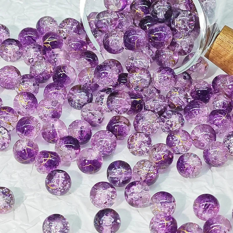 50 PCS/Package Glass Color Block Beads
