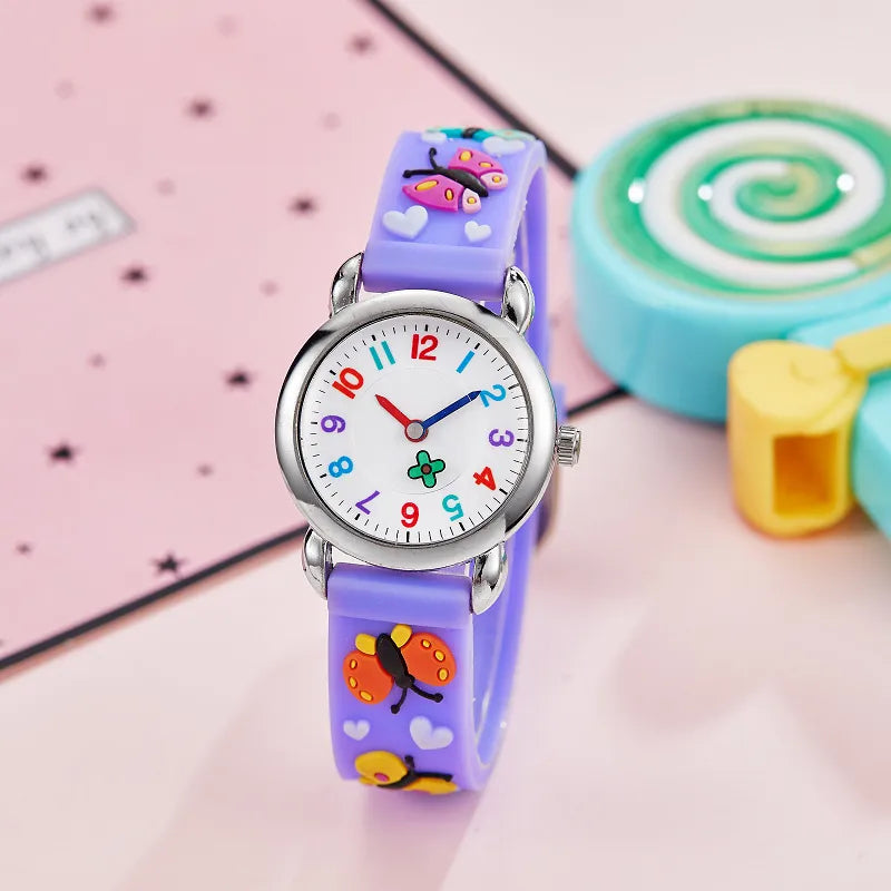 New factory direct children's watch primary school silicone strap waterproof quartz watch