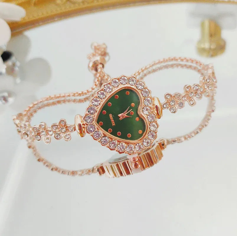 Elegant Lady Heart Shape Buckle Quartz Watch Women's Watches