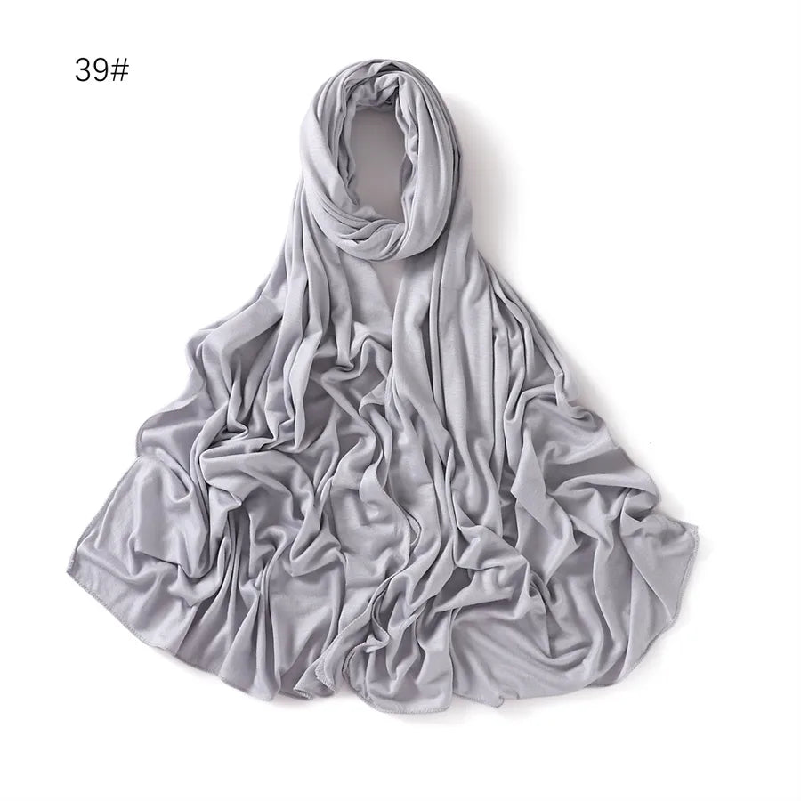 women's basic solid color mercerized cotton modal cotton linen scarves