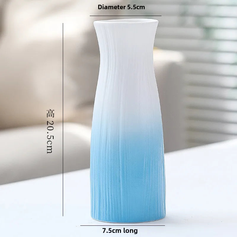 Simple Modern Star Ceramic Vase Ornaments Living Room White Porcelain Fresh Dried Flower Creative Ceramic Flower Set