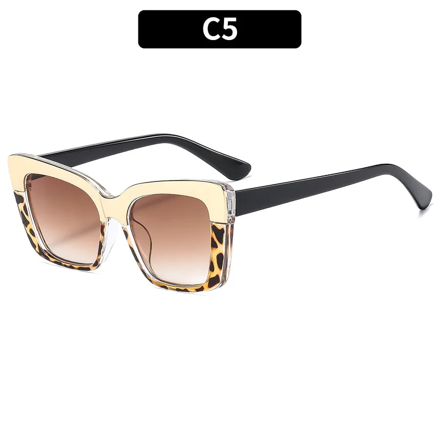 Casual Color Block Ac Square Full Frame Men's Sunglasses