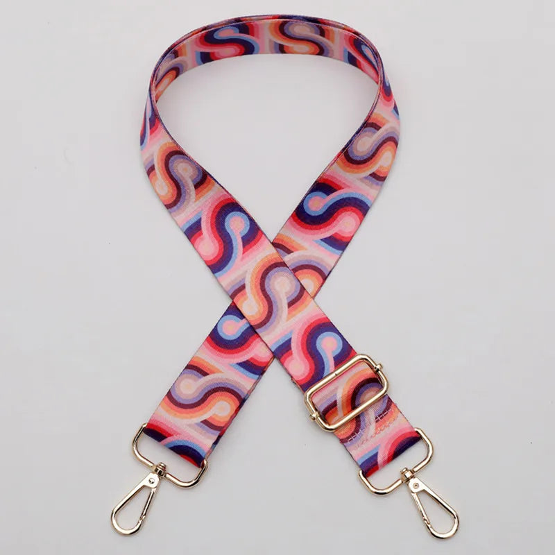 Polyester Stripe Lingge Leopard Bag Strap