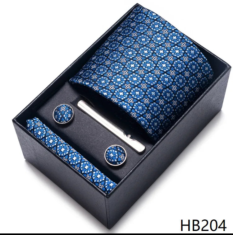 simple style geometric solid color polyester yarn men's cufflinks lavalier tie