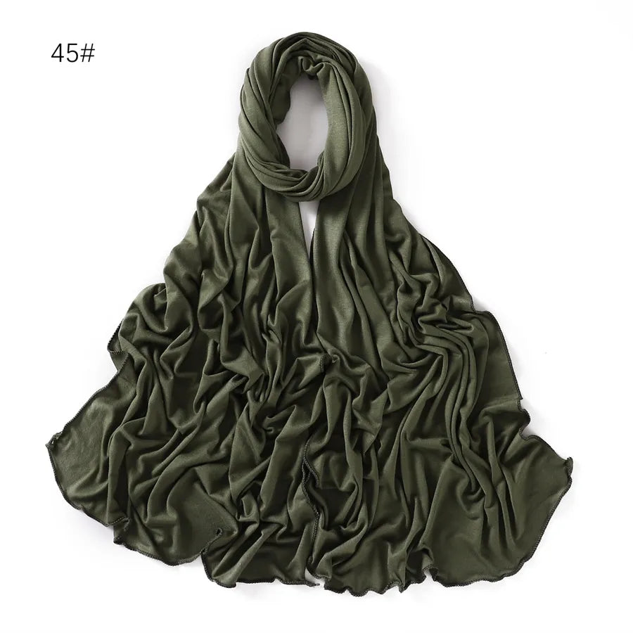 women's basic solid color mercerized cotton modal cotton linen scarves