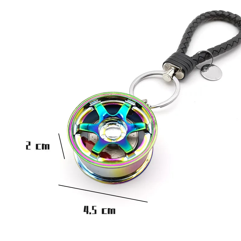 simple style brake disc turbine air filter zinc alloy unisex keychain