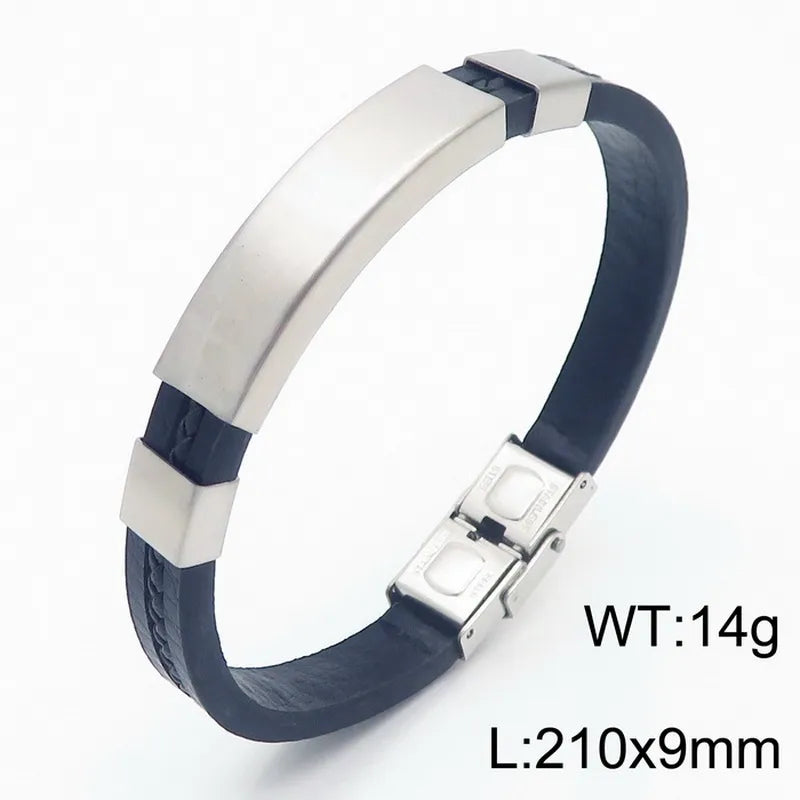 Simple Style Twist Titanium Steel Plating 18K Gold Plated Men's Bangle