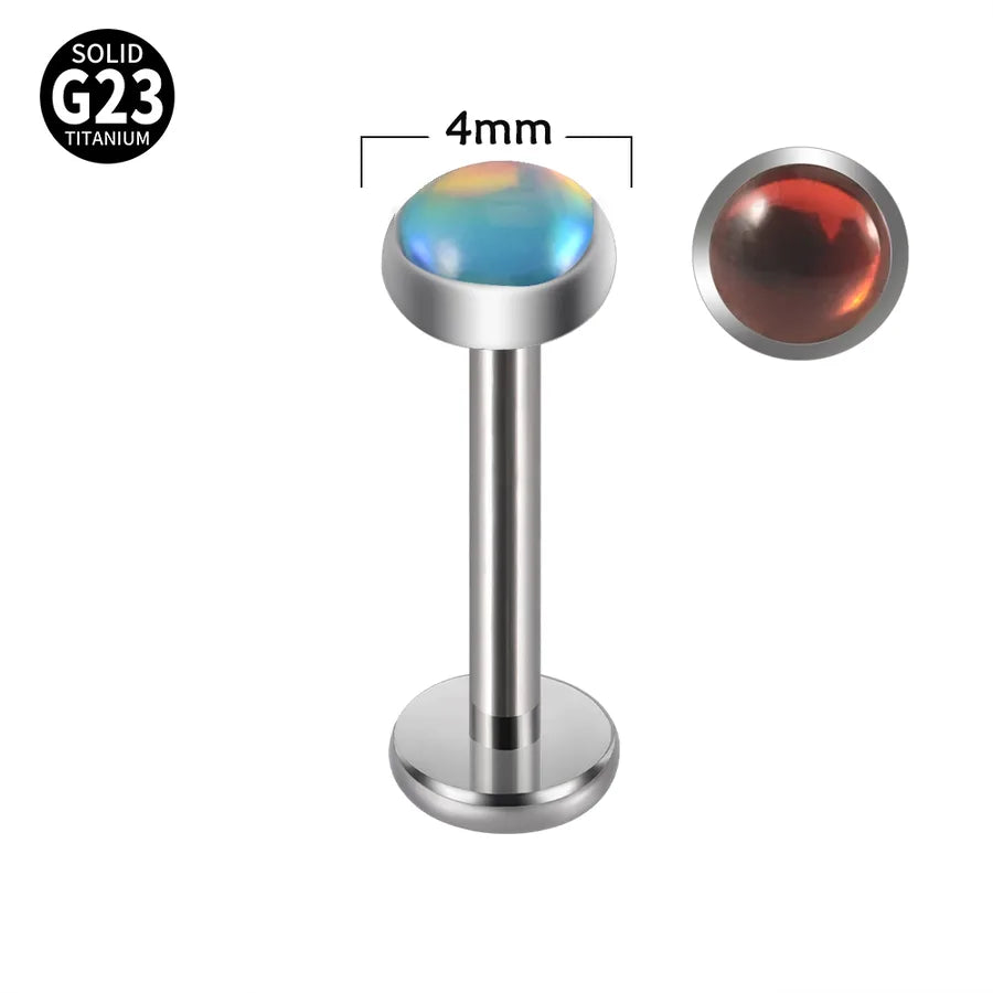 casual cute shiny solid color g23 titanium lip stud in bulk