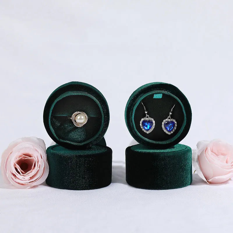 Elegant Solid Color Cloth Jewelry Boxes