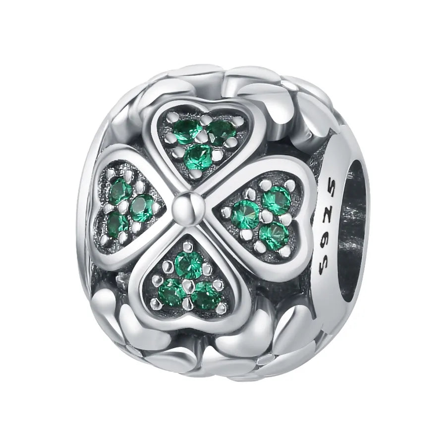 1 Piece Diameter 10mm 925 Sterling Silver Zircon Heart Shape Flower Jewelry Accessories