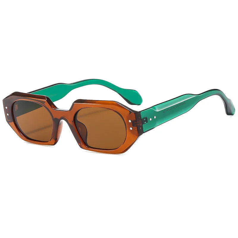 Hip-Hop Solid Color Ac Square Full Frame Glasses