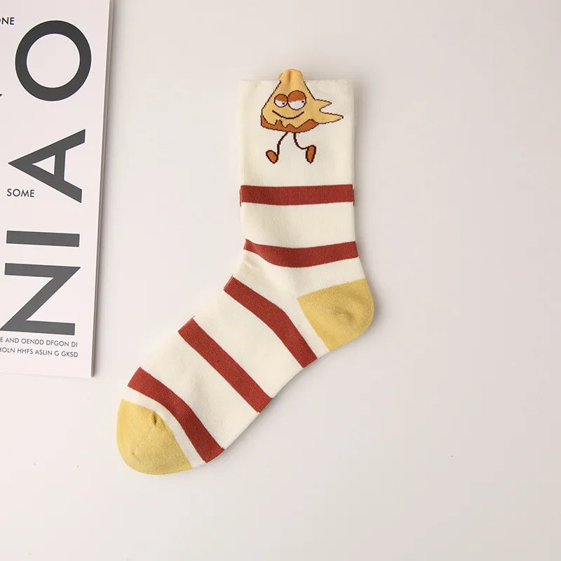 Elegant Lady Women's Smile Face Cotton Ankle Socks A Pair