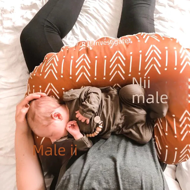 baby feeding pillow pillowcase elastic U-shaped lactation pillowcase autumn and winter detachable pillowcase lactation pregnant woman pillow