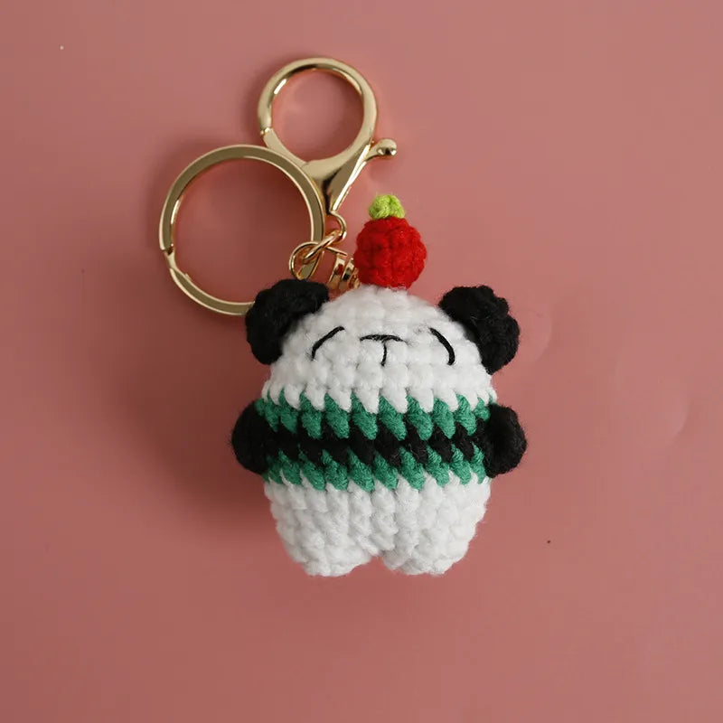 1 Piece Cute Animal yarn Bag Pendant Keychain
