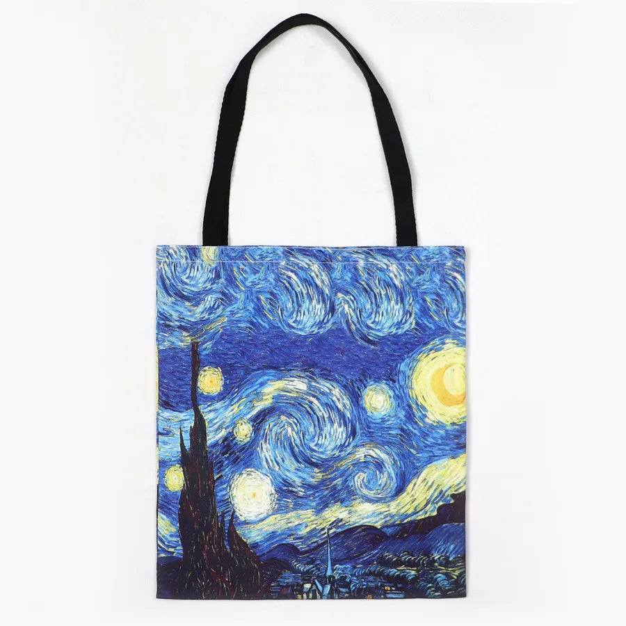 women's fashion color block canvas shopping bags