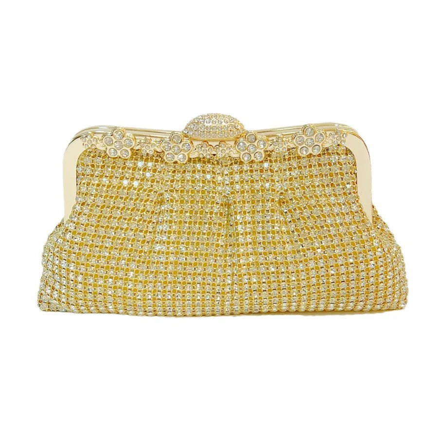 New Retro Luxury Women's Handbag Dinner Clutch Small Shoulder Crossbody Bag Elegant Square Shape Polyester Platinum Bag