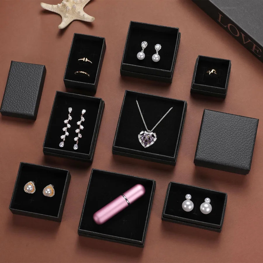 1 Piece Paper Classical Daily Solid Color Jewelry Boxes