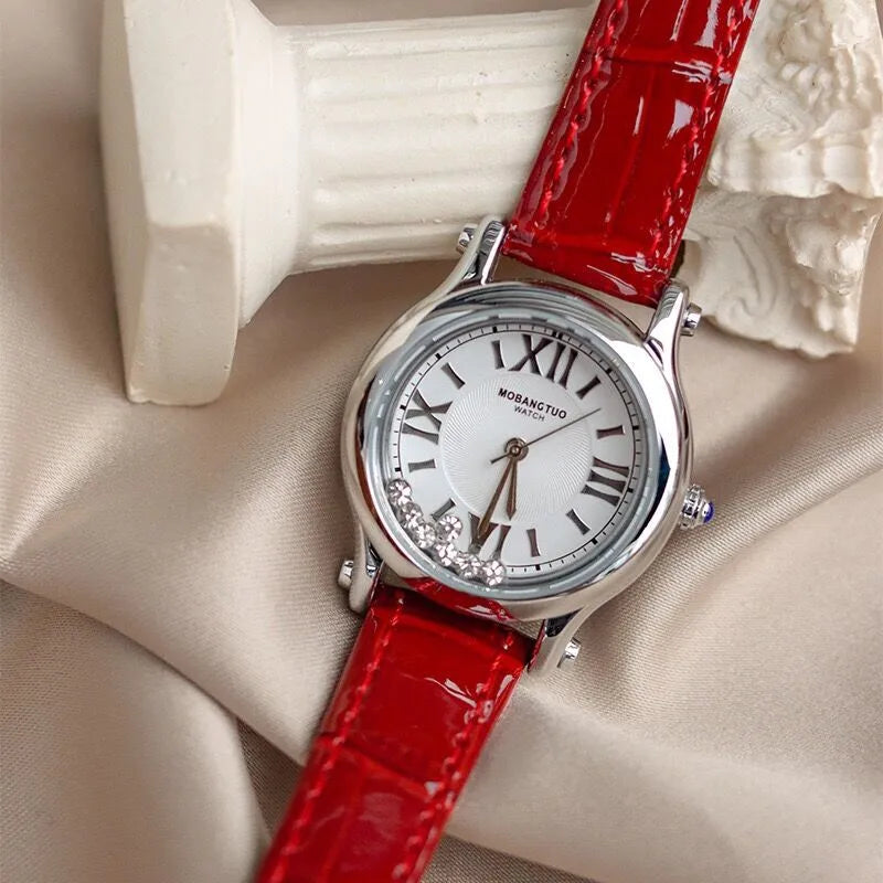 Casual Elegant Solid Color Buckle Quartz Watch Women's Watches