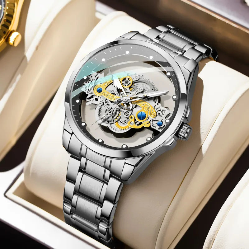 business round jewelry buckle quartz men's watches