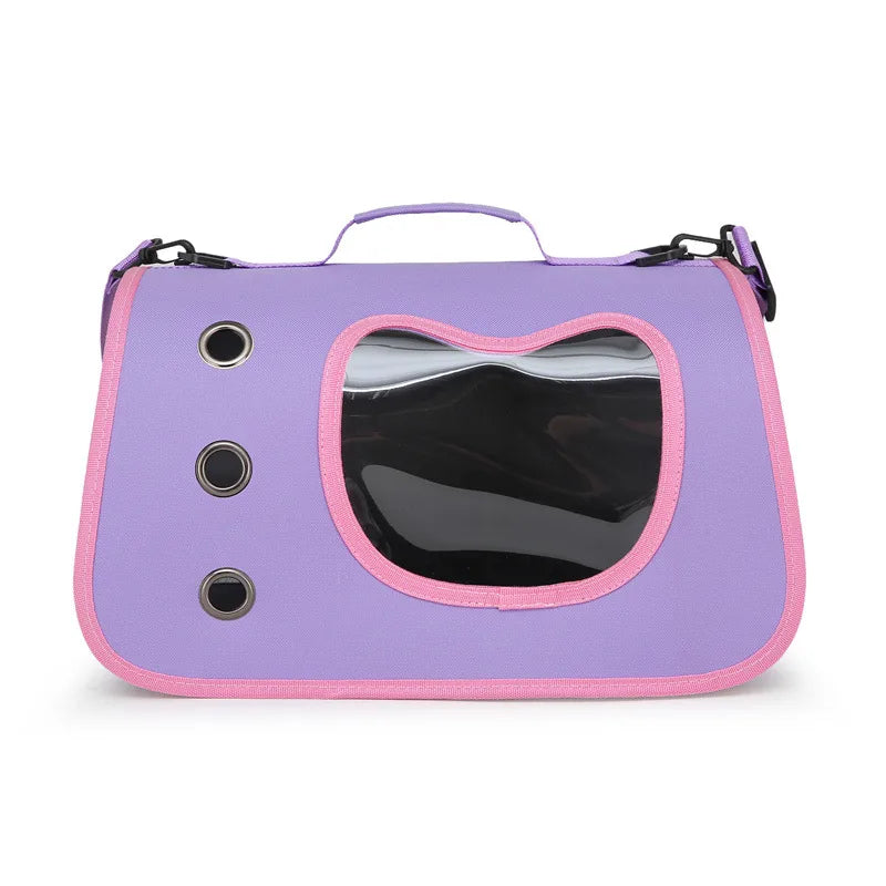 New Foldable Handheld Oxford Cloth Cat Carrier Bag Space Capsule Pet Bag Outdoor Crossbody Portable Breathable Cat Backpack