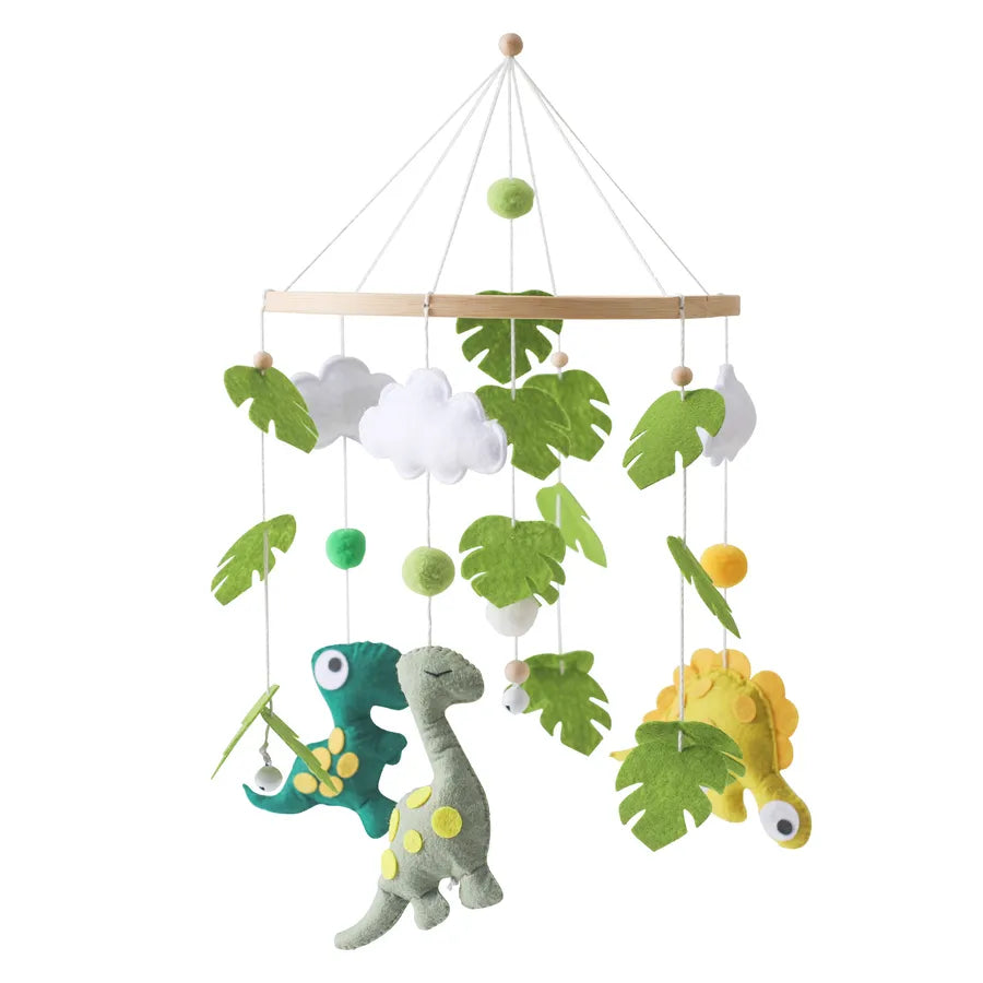 Nordic Style Felt Animal Bed Bell Hanging Decoration Baby Infant Carriage Hand Eye Coordination Hanging Ornament Bed Bell