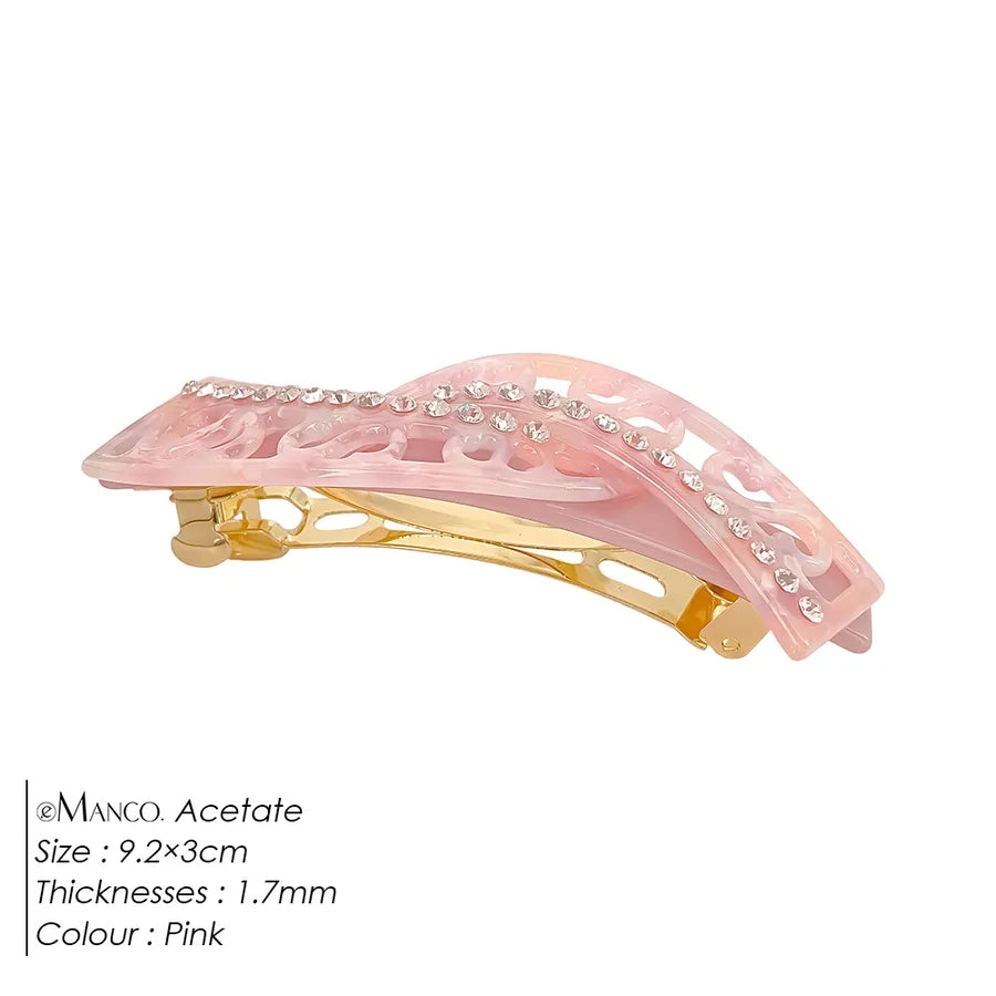 Elegant Sweet Acetate Hair Clip Trendy Cool Simple Diamond Barrette Women's New Style Spring Clamp Hair Accessories