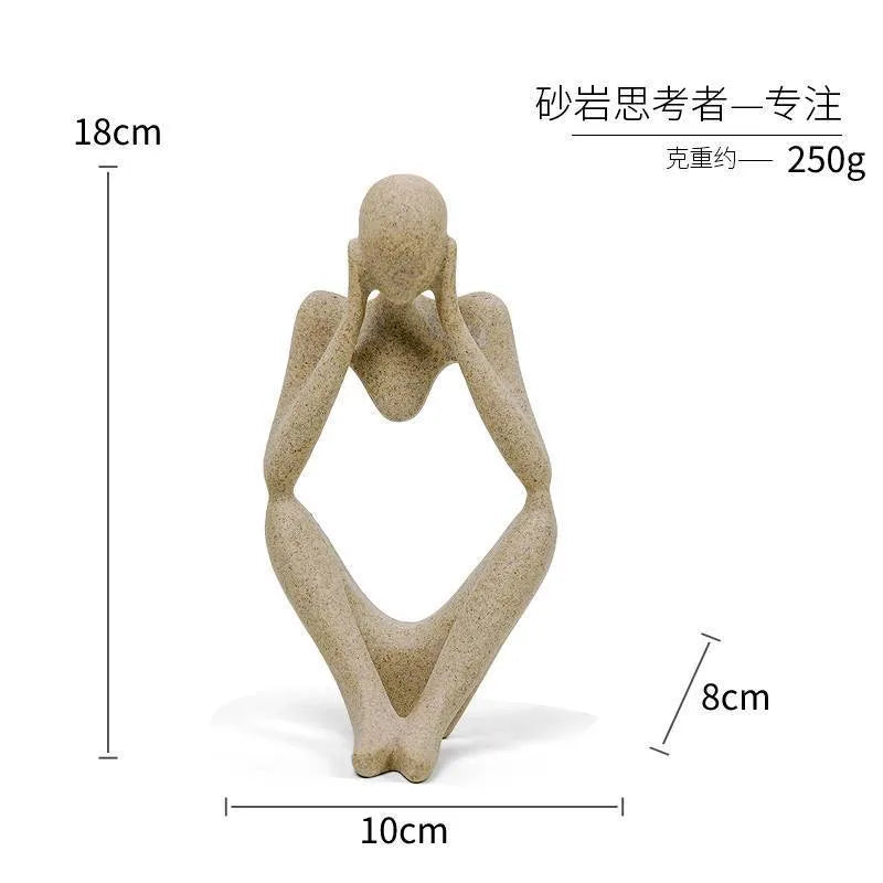 Simple Style Artistic Human Resin Ornaments Artificial Decorations