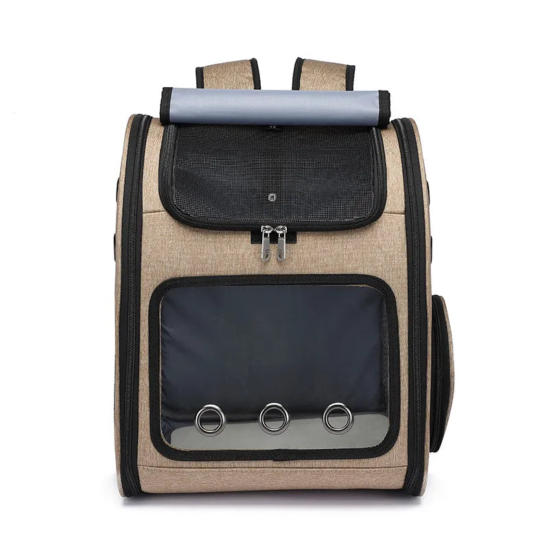 Hanbang New Transparent Cat Bag Travel Convenient Breathable Pet Bag Folding Pet Backpack Transparent Cat Bag