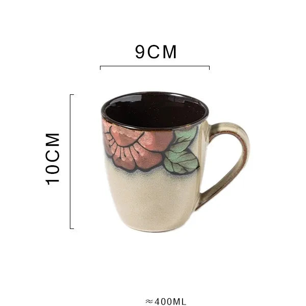 Retro Flower ceramics Tableware 1 Piece