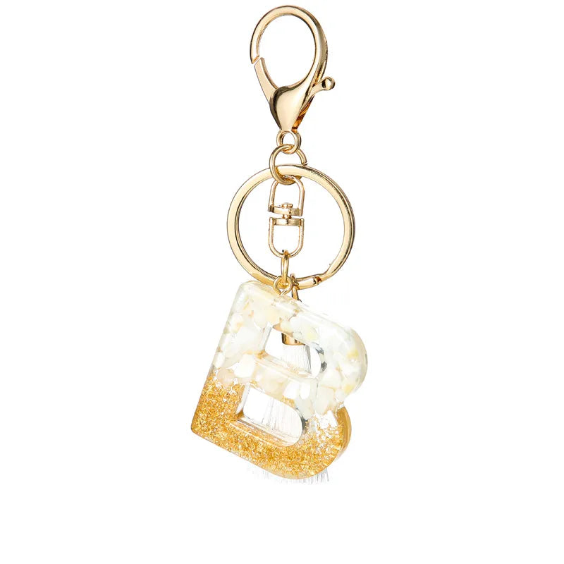 Elegant Letter Tassel Resin Unisex Unisex Keychain