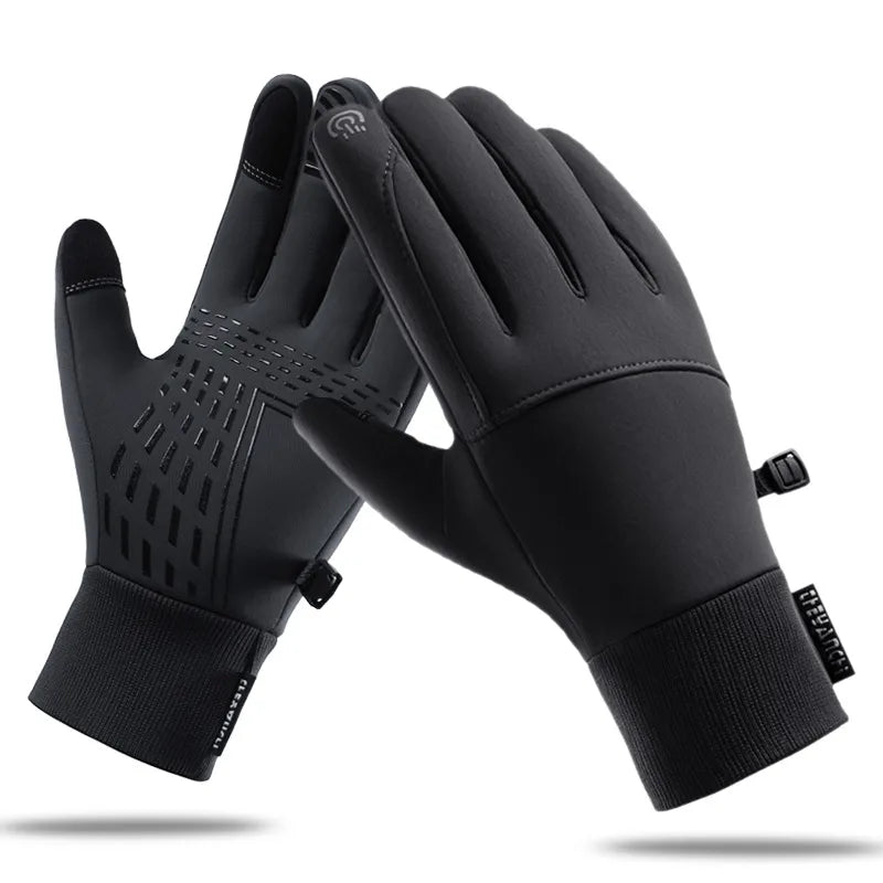 Cycling gloves winter Q9063 Waterproof warm velvet touch screen windproof motorcycle fitness outdoor sports gloves