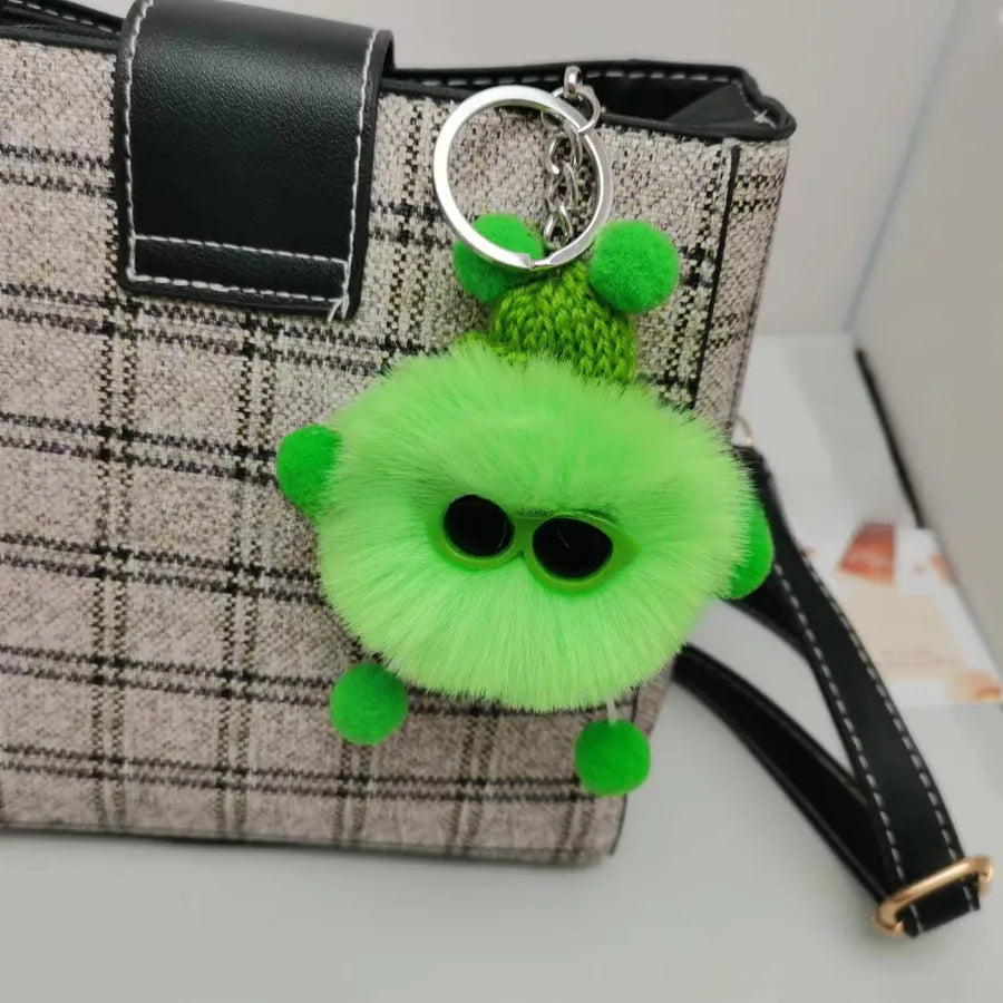 Plush elf spot imitation Rex rabbit fur elf bag pendant plush hook key chain Rex rabbit fur pendant New