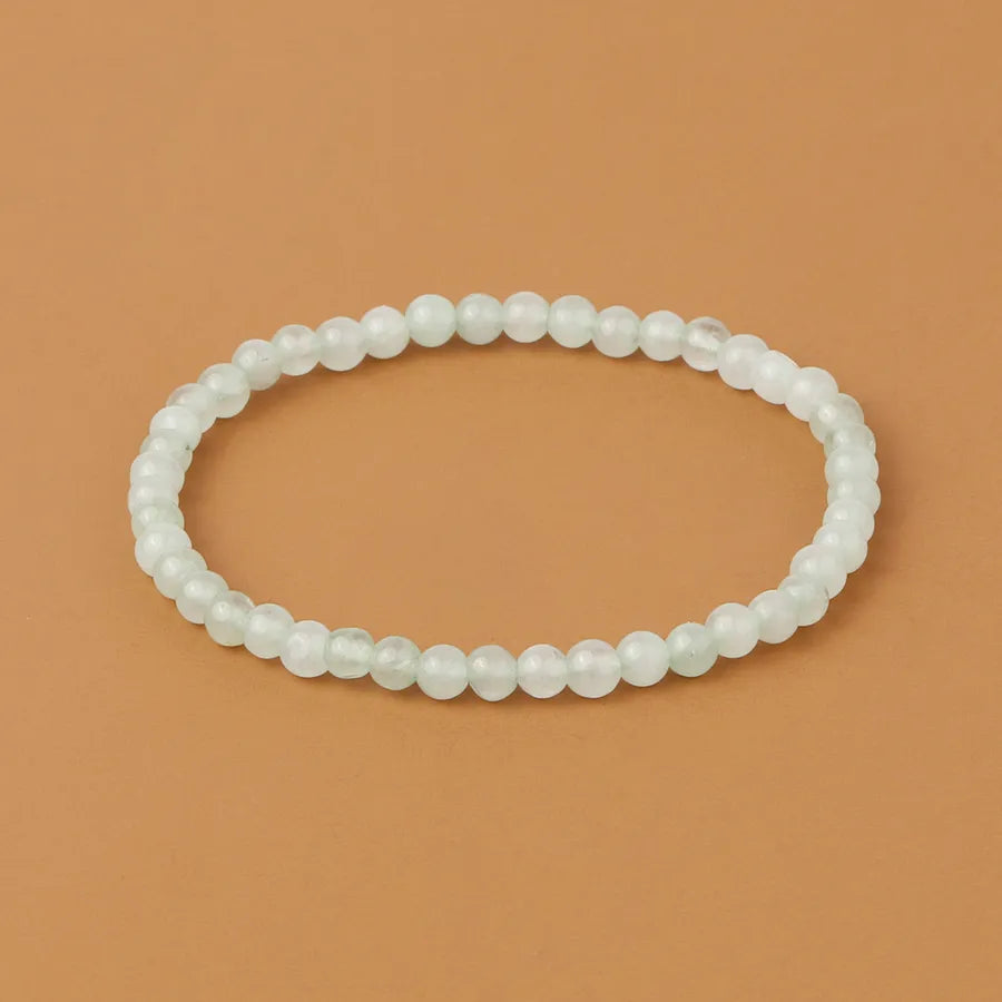Explosions 4mm Natural Stone Mini Energy Bracelet Women's Gone Beads Semi-precious Stacked Jewelry Bracelet