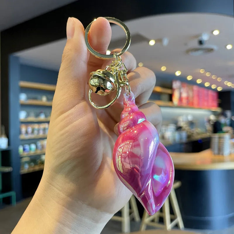Cute Conch Arylic Alloy Unisex Keychain