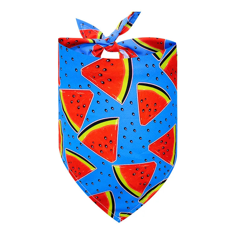 pet triangular scarf summer fruit series dog saliva towel large, medium and small pets bib hot wholesale