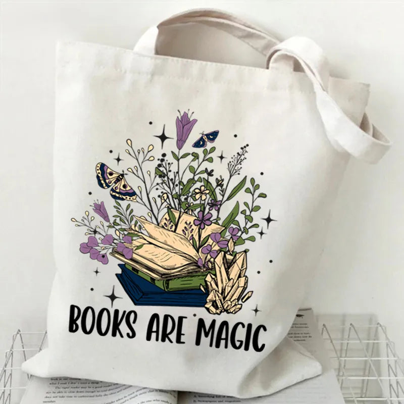 Halloween Printed Canvas Bag Single Shoulder Foldable Handbag Shopping Bag Large Size Square Shape Tote Bag With Double Strap