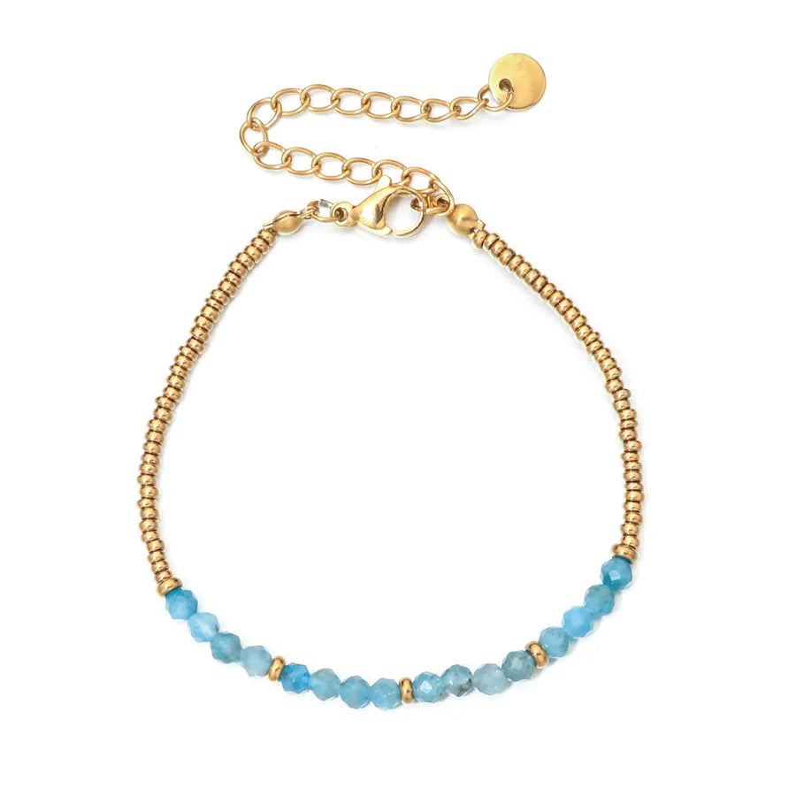 Vintage Style Geometric natural stone Beaded Chain Bracelets In Bulk