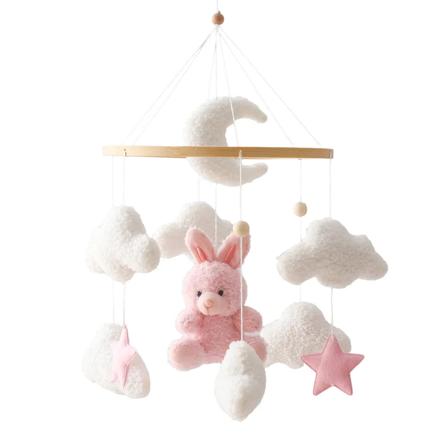 Nordic Style Felt Animal Bed Bell Hanging Decoration Baby Infant Carriage Hand Eye Coordination Hanging Ornament Bed Bell