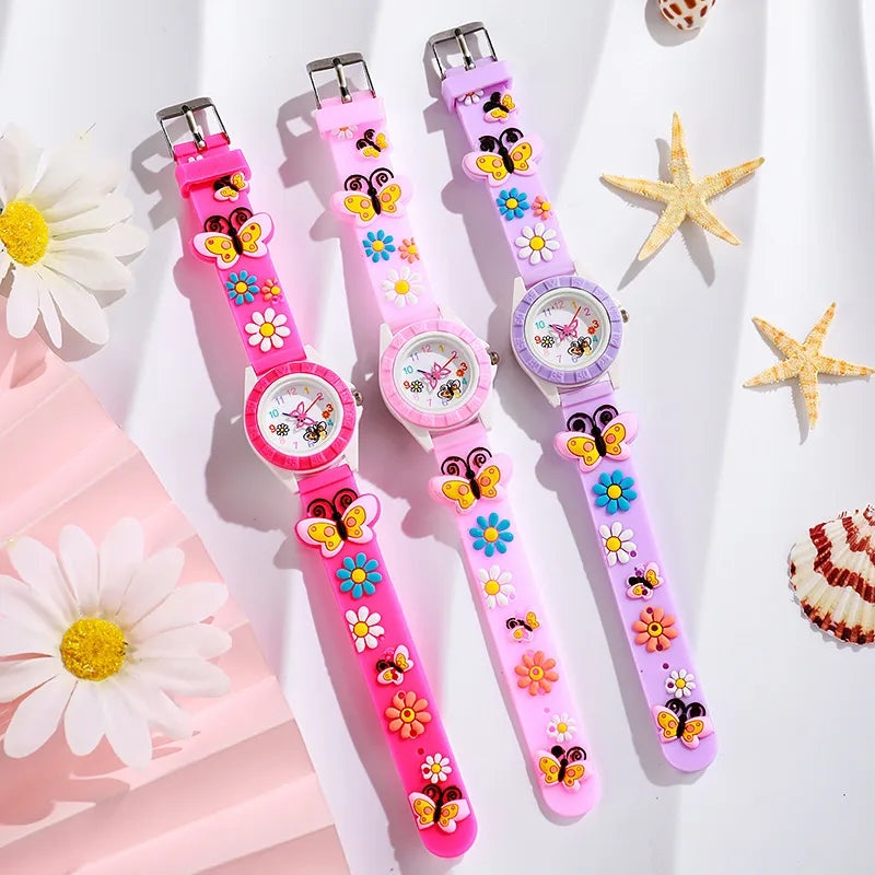 New color shell watch children's promotional gifts quartz watch ins wind boys and girls color cartoon watch wholesale